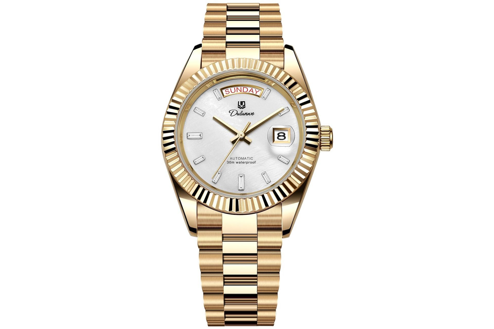 Montre mécanique homme automatique double-calendrier