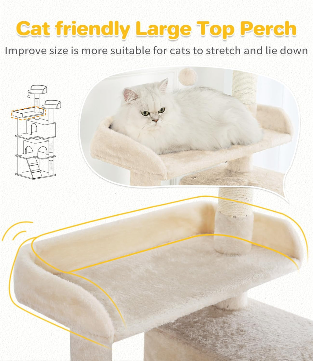 Arbre de chat multicouche de 56 pouces