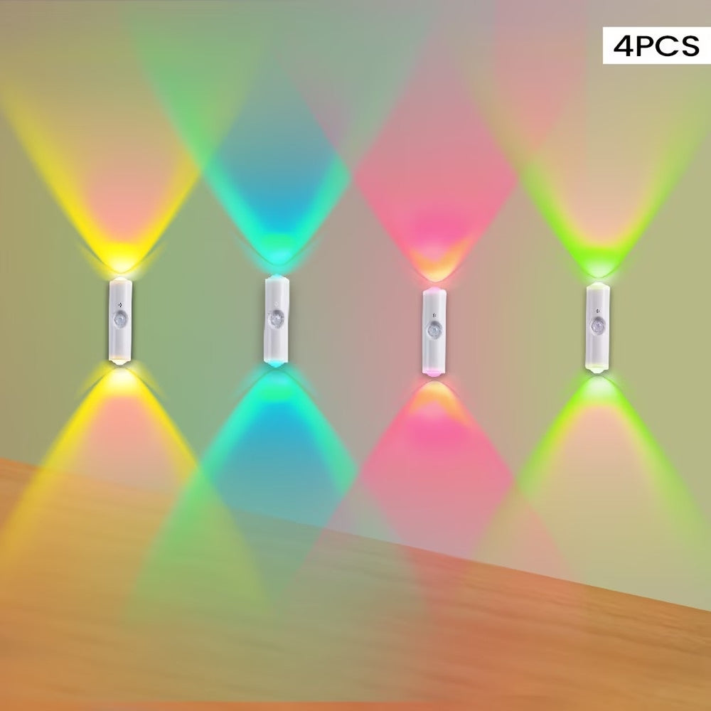 Magnétique RGB LED Night Light Smart Motion Capteur USB Lampe Ambient rechargeable