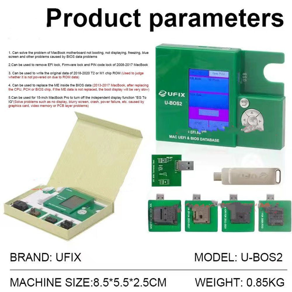 Ufix U-BOS2 Pour supprimer EFI Lock Firmware Lock PIN Code Lock