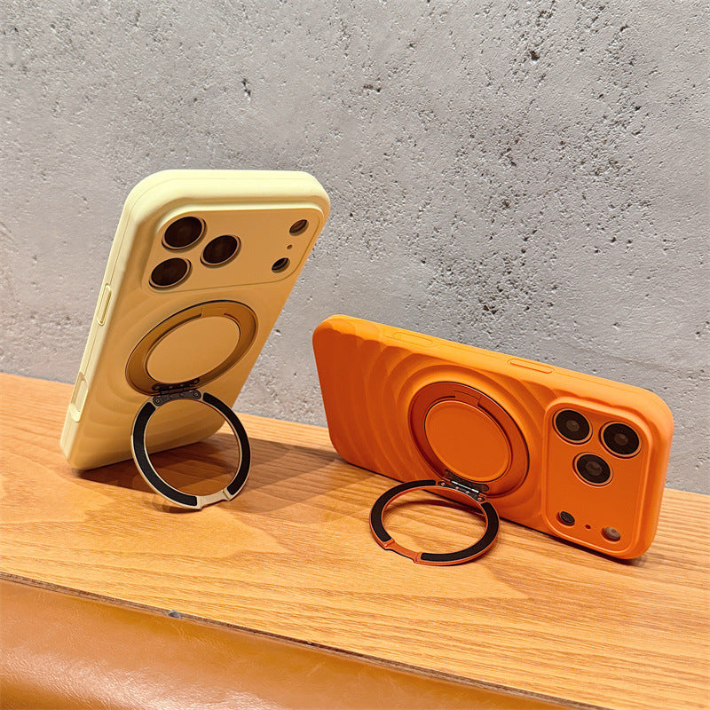 Étui de téléphone en silicone liquide à motif Wavy