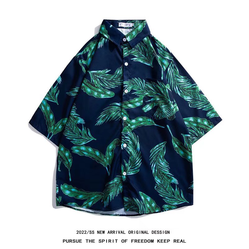 Chemise à manches courtes de plage hawaïenne pour hommes