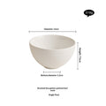 Bol de riz en céramique brossé blanc à haute texture