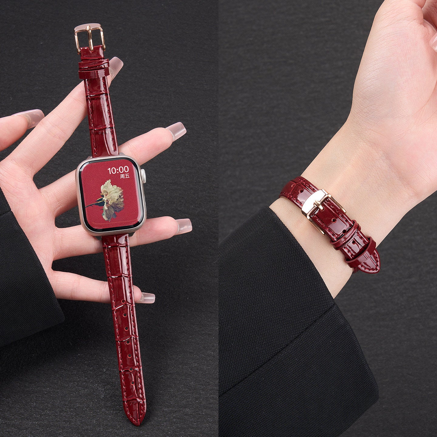Bracelet de montre modèle perle en bambou-noeud