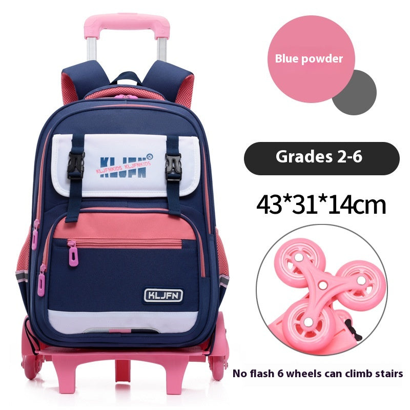 Trolley pour enfants paillasson léger résistant à l'usure Protection de la colonne vertébrale de grande capacité