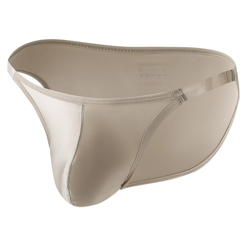 Slips transparents haute fourche pour homme Solid Color Low Waist Hip Bikini à gaine complète