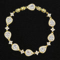 Luxury Teardrop Cubic Zirconia Bracelet Élégant en laiton Déclaration Bijoux Femmes Cock de mariage