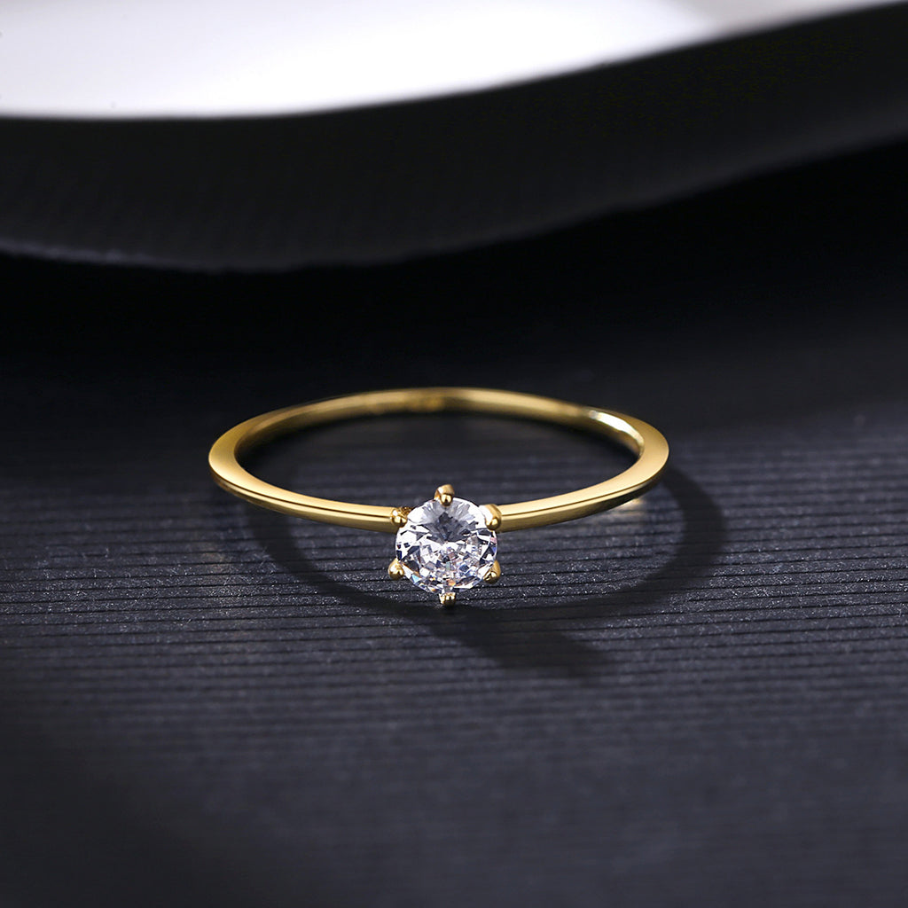S925 Silver Wind Star Ring Set avec doigt index Zircon