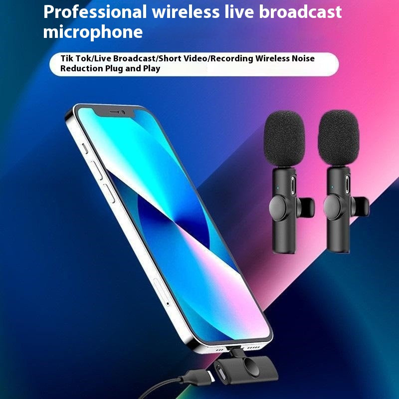 Clip de collier Microphone d'enregistrement vidéo extérieur Microphone sans fil