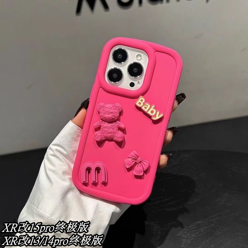 Boîtier de téléphone de modification de machine à ours en trois dimensions