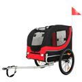 Grande remorque à vélo pliante pour chiens 120LB Capacité Transporteur d'animaux de compagnie tout-terrain