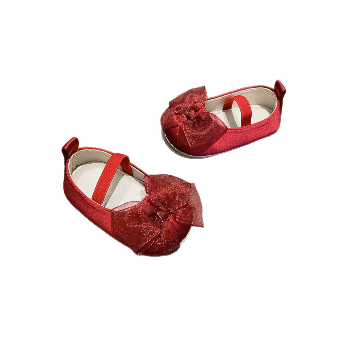 Princess Toddler Soft Bottom Pumps Bow Velcro Chaussures de petit tissu