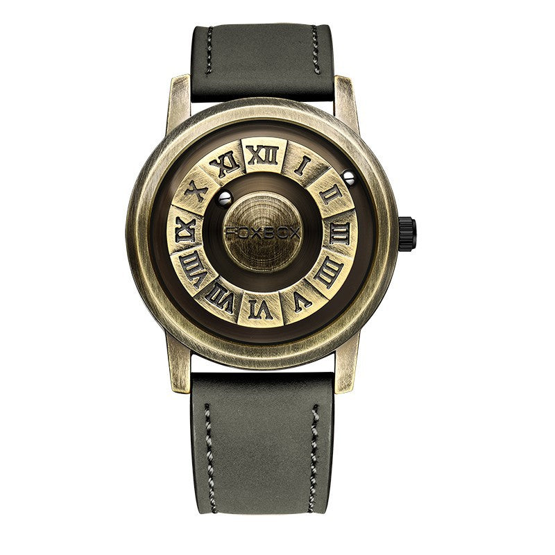 Montre de suspension magnétique pour hommes Montre de quartz créative