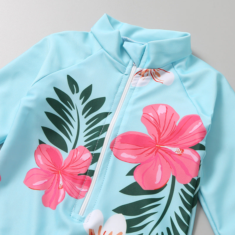 Maillot de bain pour enfants Ensemble de maillot de bain à écran solaire monopiéce