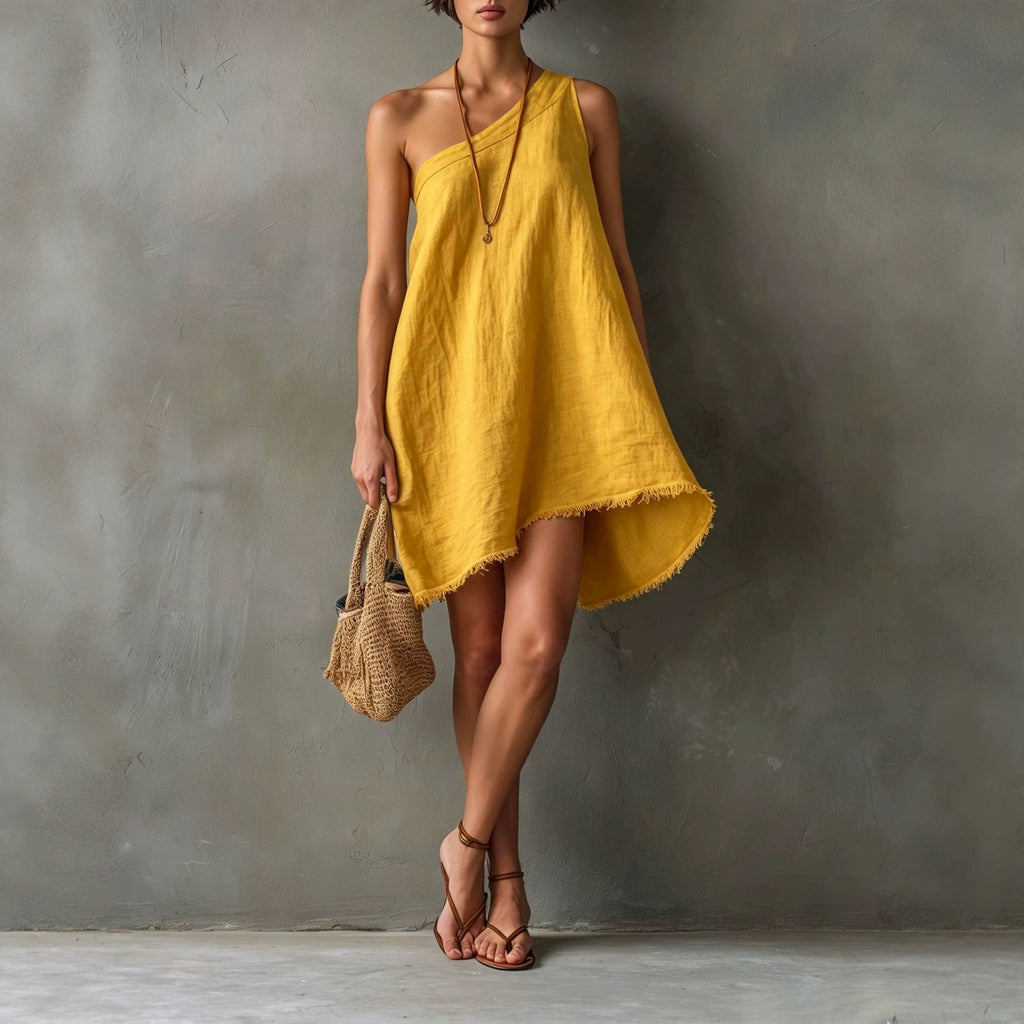 Robe asymétrique décontractée pour femmes