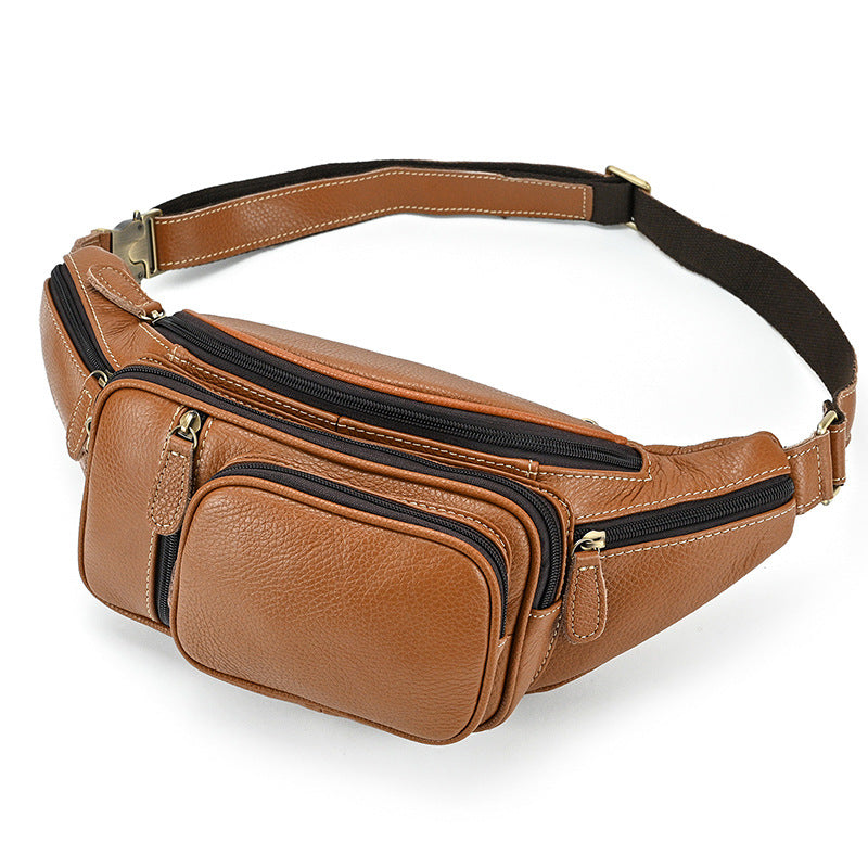 Sac de taille en cuir pour homme Outdoor Casual