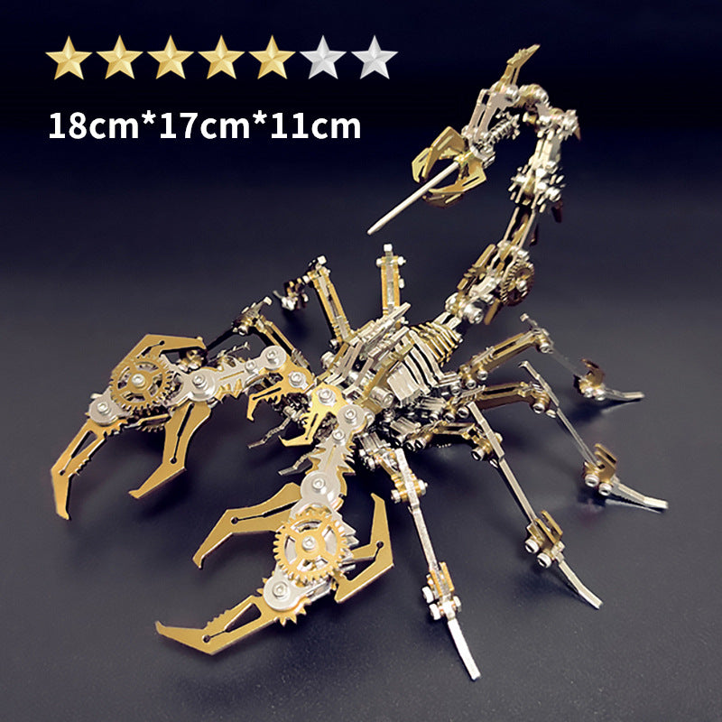 Steel Scorpion King Couleur Puzzle 3D Modèle Jouet en métal