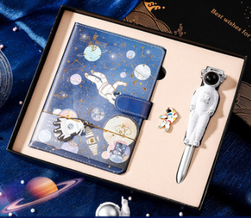 Galaxy Dream Coloriage de page Notebook mignon dessin animé Astronaute