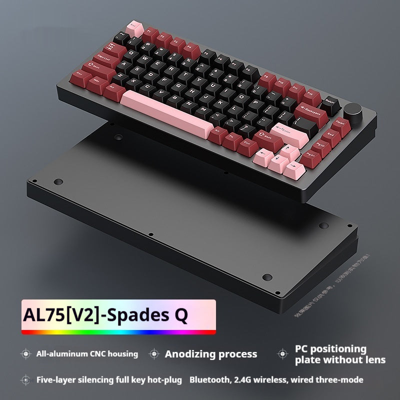 Kit de clavier mécanique Heiji Snake Aluminium Tuo Trois modes Pas de Bluetooth filaire