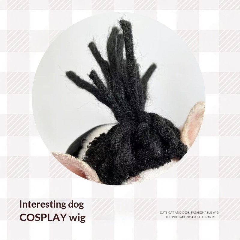 Pet Français Perruque Dreadlocks Prop Tête