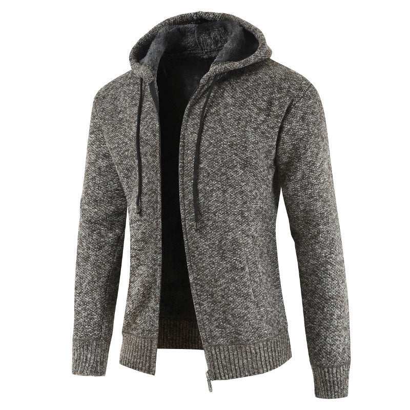 Ebay Automne et l'hiver hommes Épaisseur polaire Cardigan Chandail hommes à capuche Cardigan Jacke