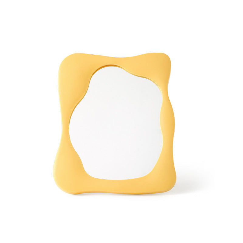 Simple en forme spéciale Salon miroir cosmétique bureau en plastique