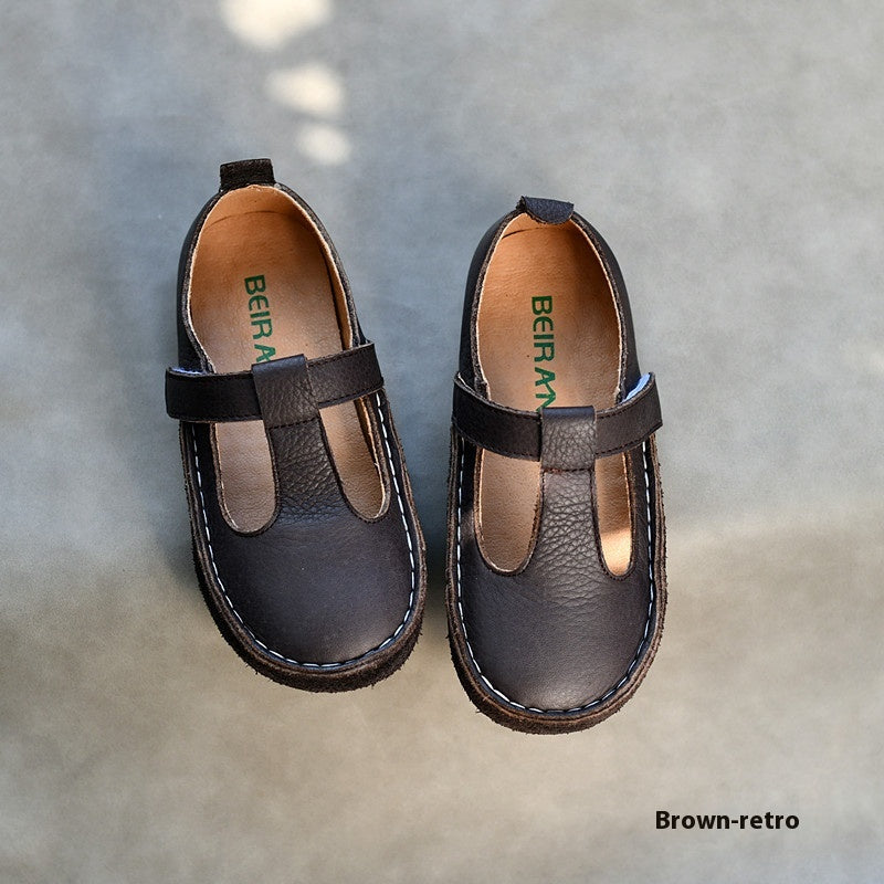 Chaussures de bébé en cuir véritable en cuir doux de veau
