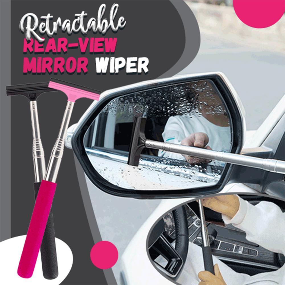Rétroviseur de voiture Wiper Rétractable fournitures de nettoyage pluvieuse Portable Vue arrière miroir Wat