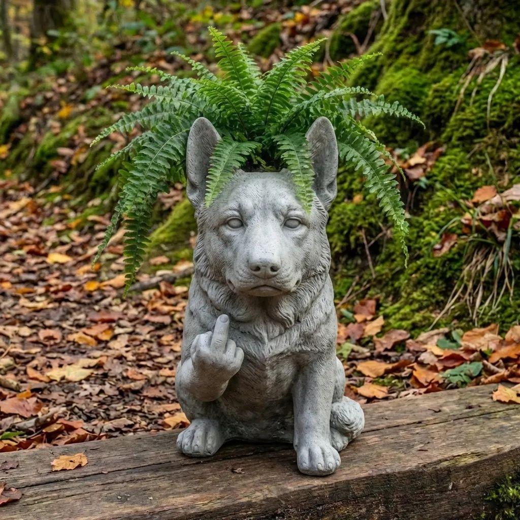 Pot de fleurs à doigts moyens pour animaux de métier de résine créative