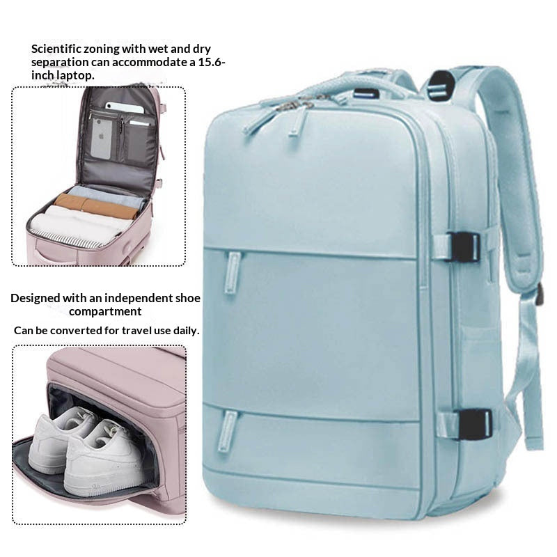 Sac à dos polyvalent pour hommes et femmes de couleur pure