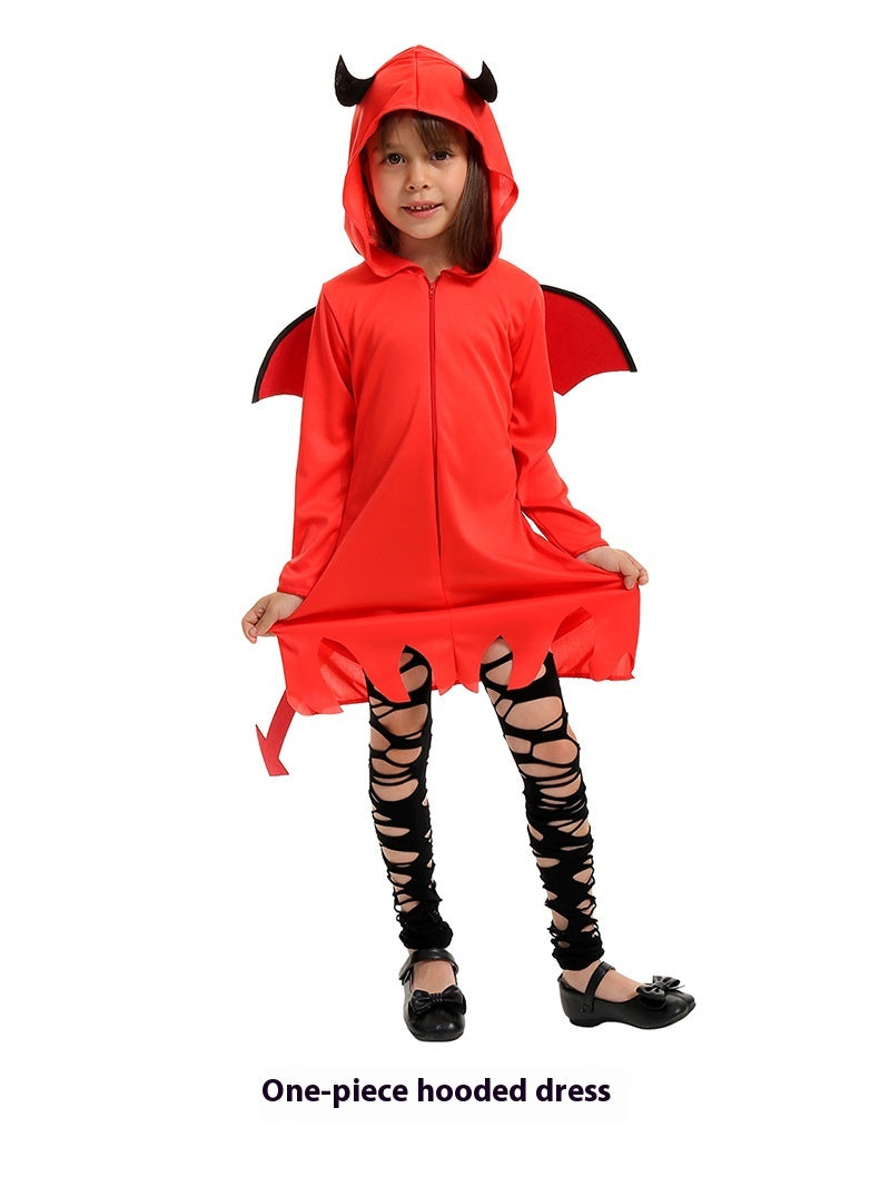 Déguisement de la petite diable d'Halloween Satan Rôle Jouer Cos Déguisement