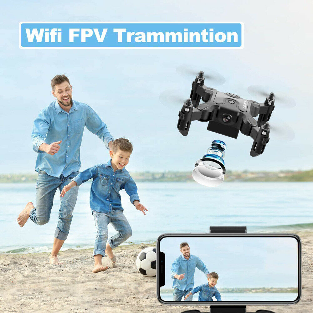 AU V2 Mini Drone Selfie WIFI FPV avec caméra HD pliable bras RC Quadcopter Toy.