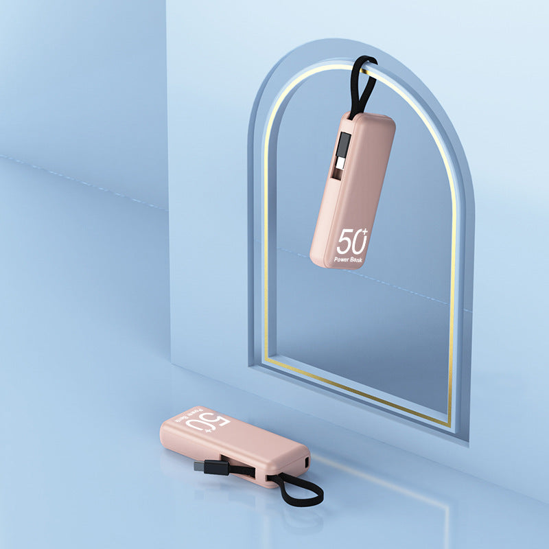 Portable Power Bank intégré dans le câble externe batterie de rechange Pack Mini