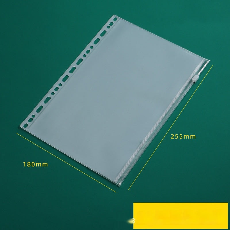 Sac transparent en PVC A5 A6 Sac à fermeture à glissière amovible Sac à fermeture à glissière amovible