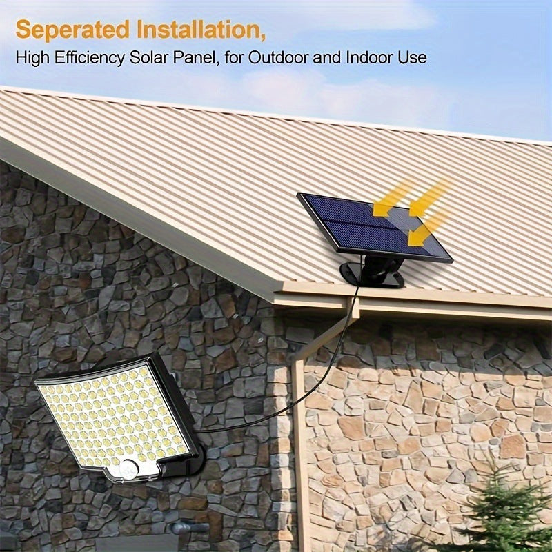1PC 106LED Split lumière solaire extérieure étanche avec mot