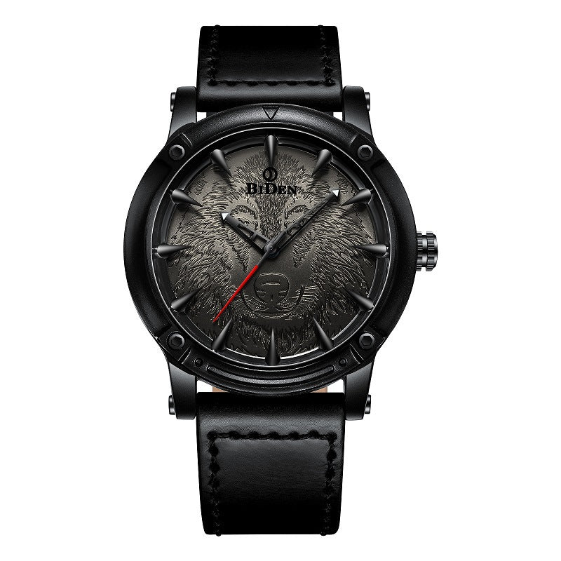 Montre Quartz de ceinture casual de couleur solide pour homme