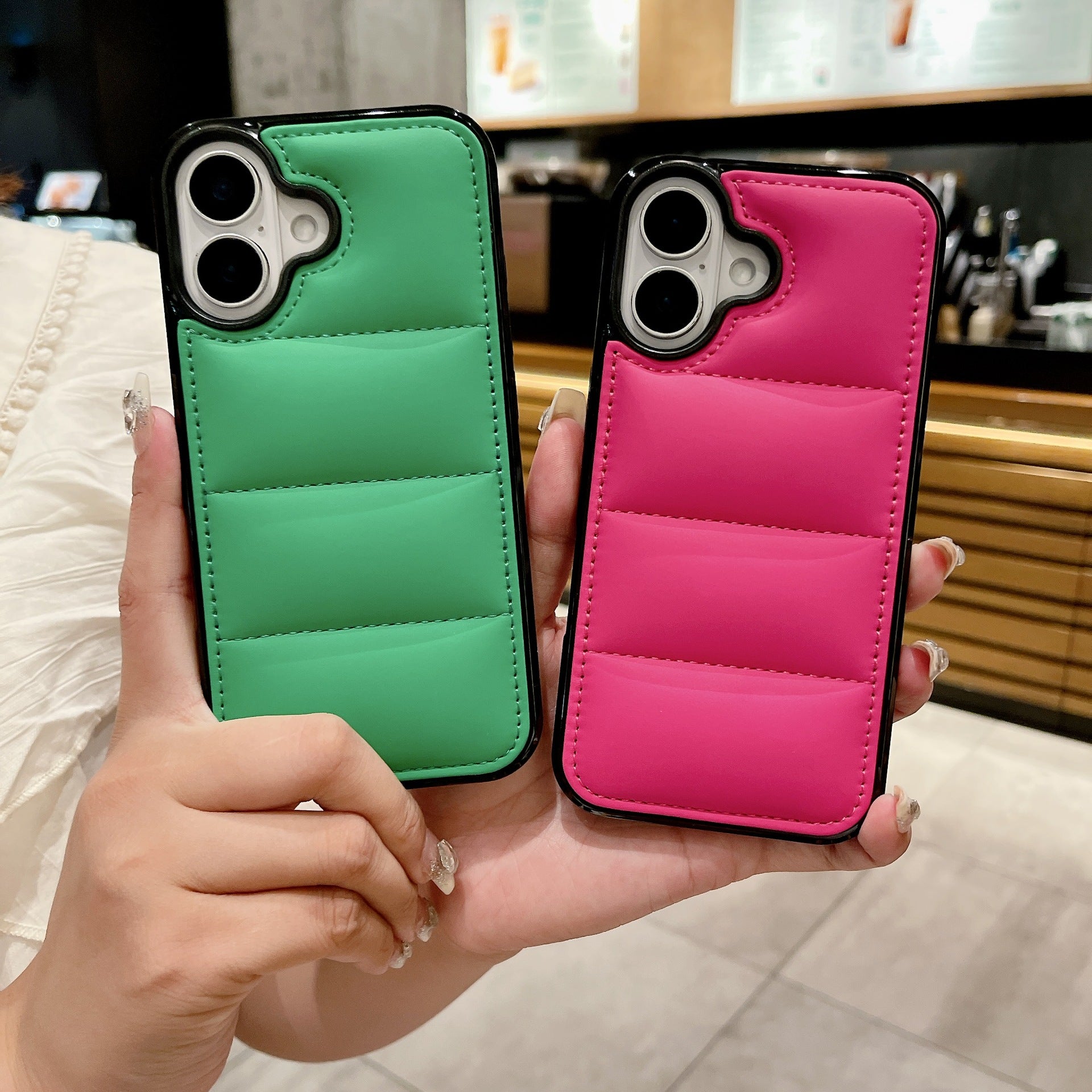 Mode Macaron Premium Jacket down Case téléphone