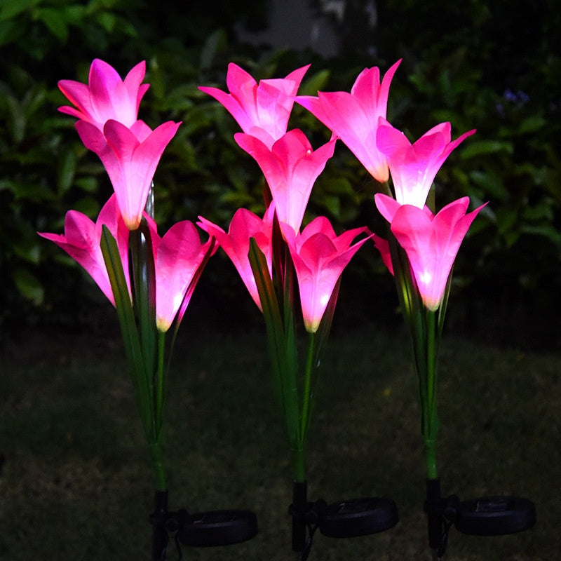 Lampe de jardin de pelouse solaire couleur LED