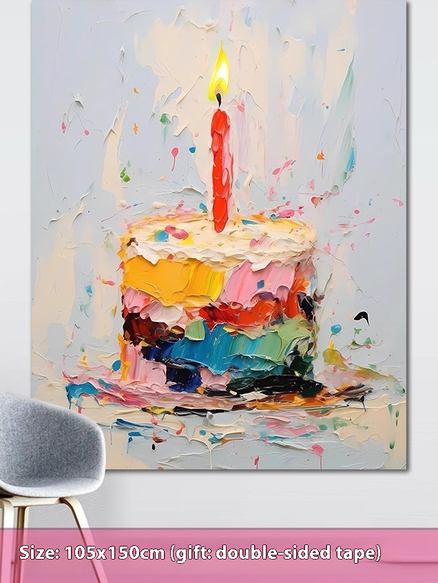 Fête d'anniversaire disposition Cake vêtements de suspension enfants fond mur