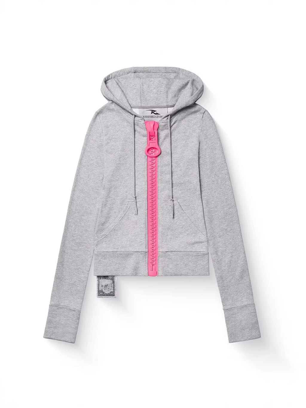 Hoodie surdimensionnée de style européen et américain personnalisée avec une grande fermeture éclair et color-bl