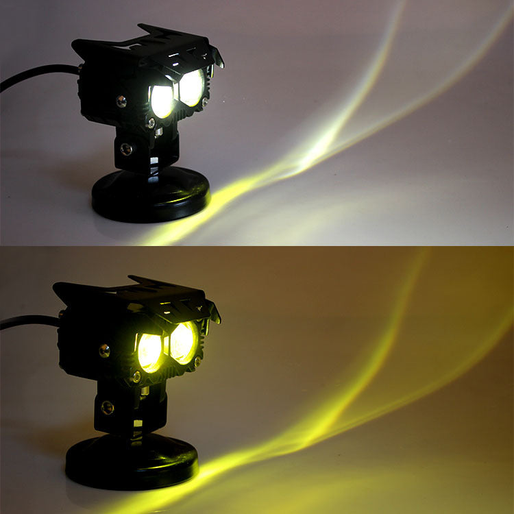 Projecteur de phare de deux couleurs à lentille de moto