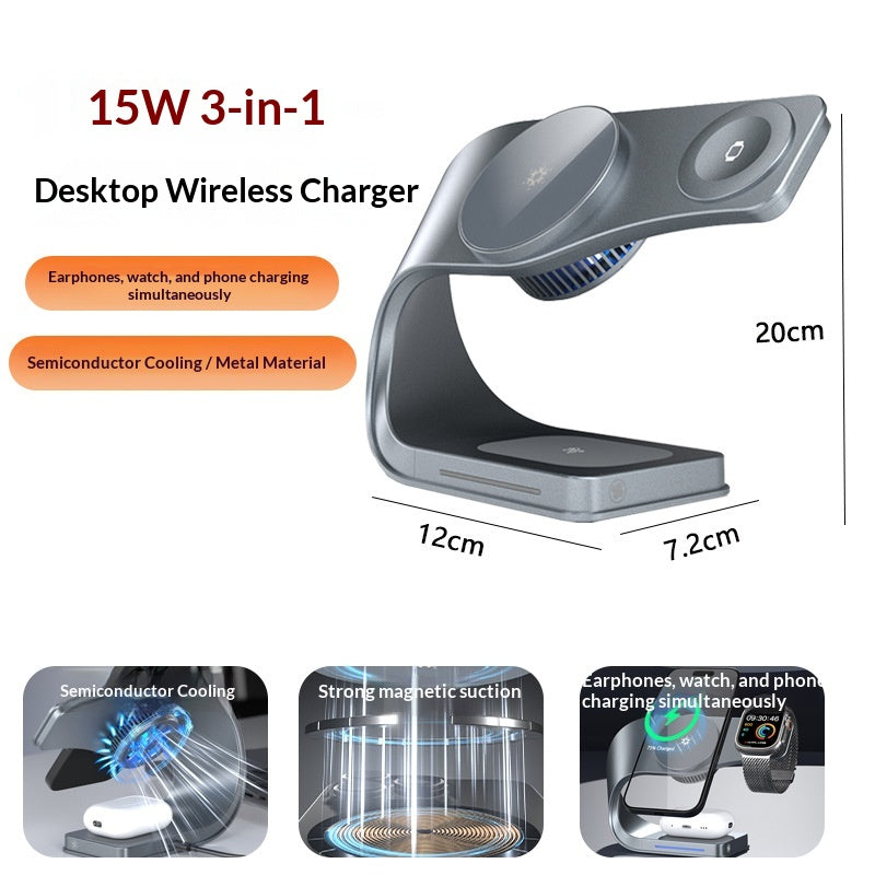 15W Chargeur sans fil magnétique de charge ultrarapide