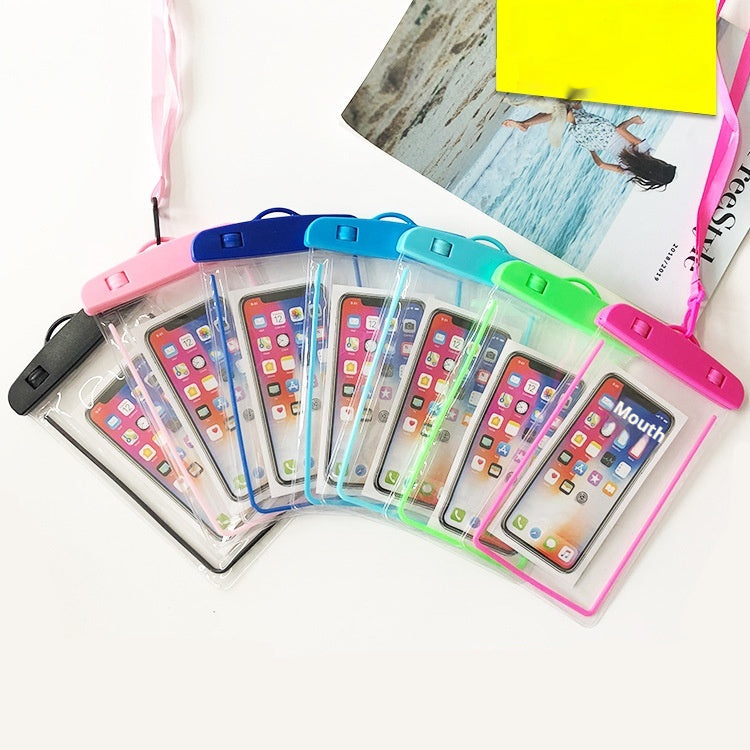 Sac de téléphone portable lumineux scellé plage transparente Couverture imperméable