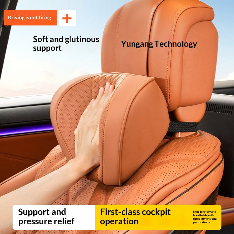 Summer Respirant Memory Foam Car Headset & Lombar Support