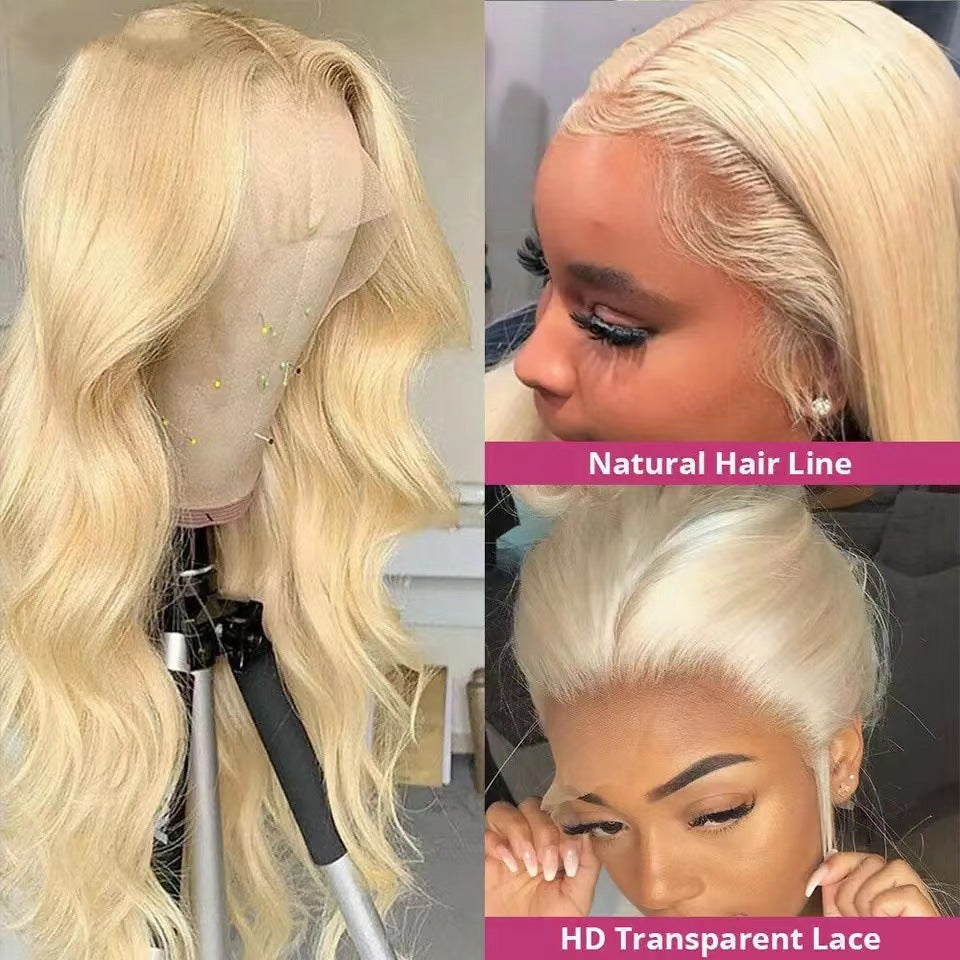Dentelle avant Long Fiber Wig Light Gold Big Wave