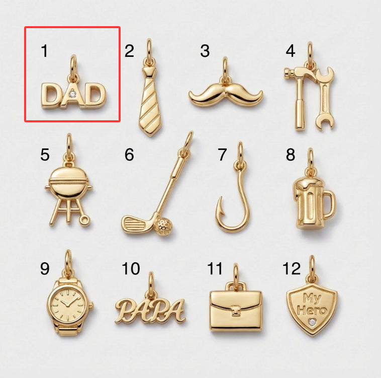 Pendentif jour Pères en acier inoxydable Bricolage Accessoires