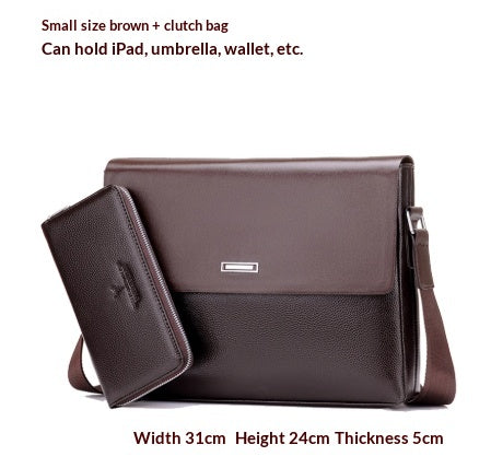 Bureau d'affaires homme tendance et sac en cuir occasionnel de grande capacité