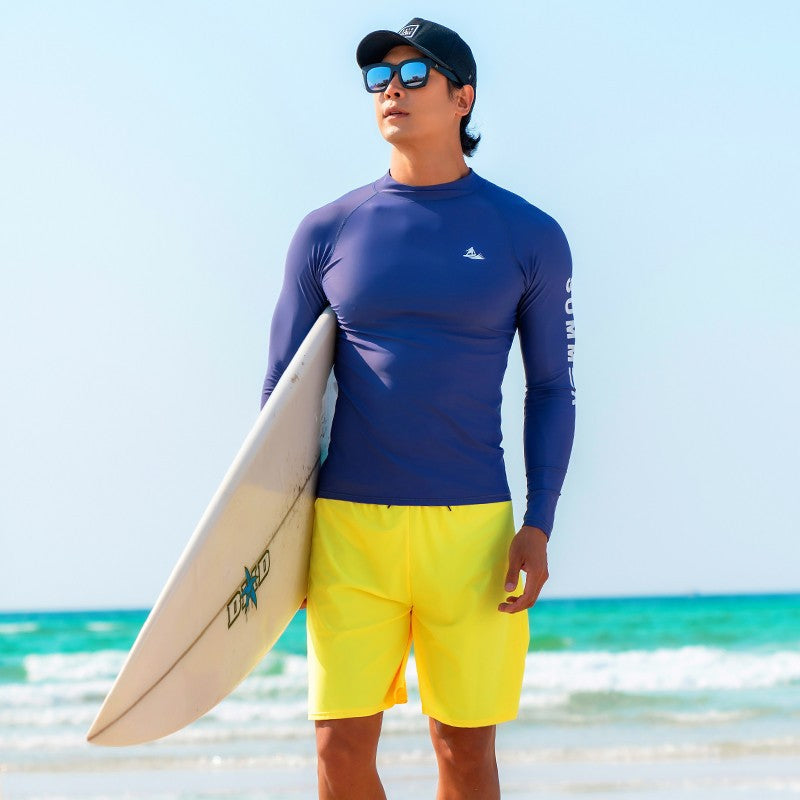 Maillot de bain pour hommes de plongée Protection solaire à manches longues Séchage rapide