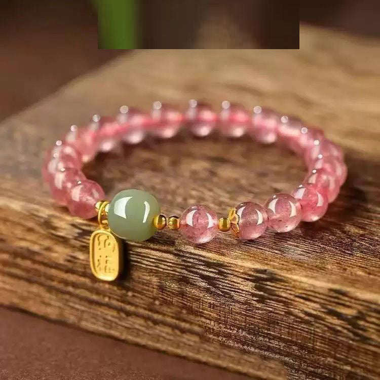 Bracelet en cristal Berry Attracts Peach Blossom Bracelet en cristal Berry Bracelet en cristal rose