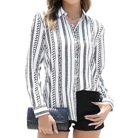 Chemise Top Col V imprimé en 3D